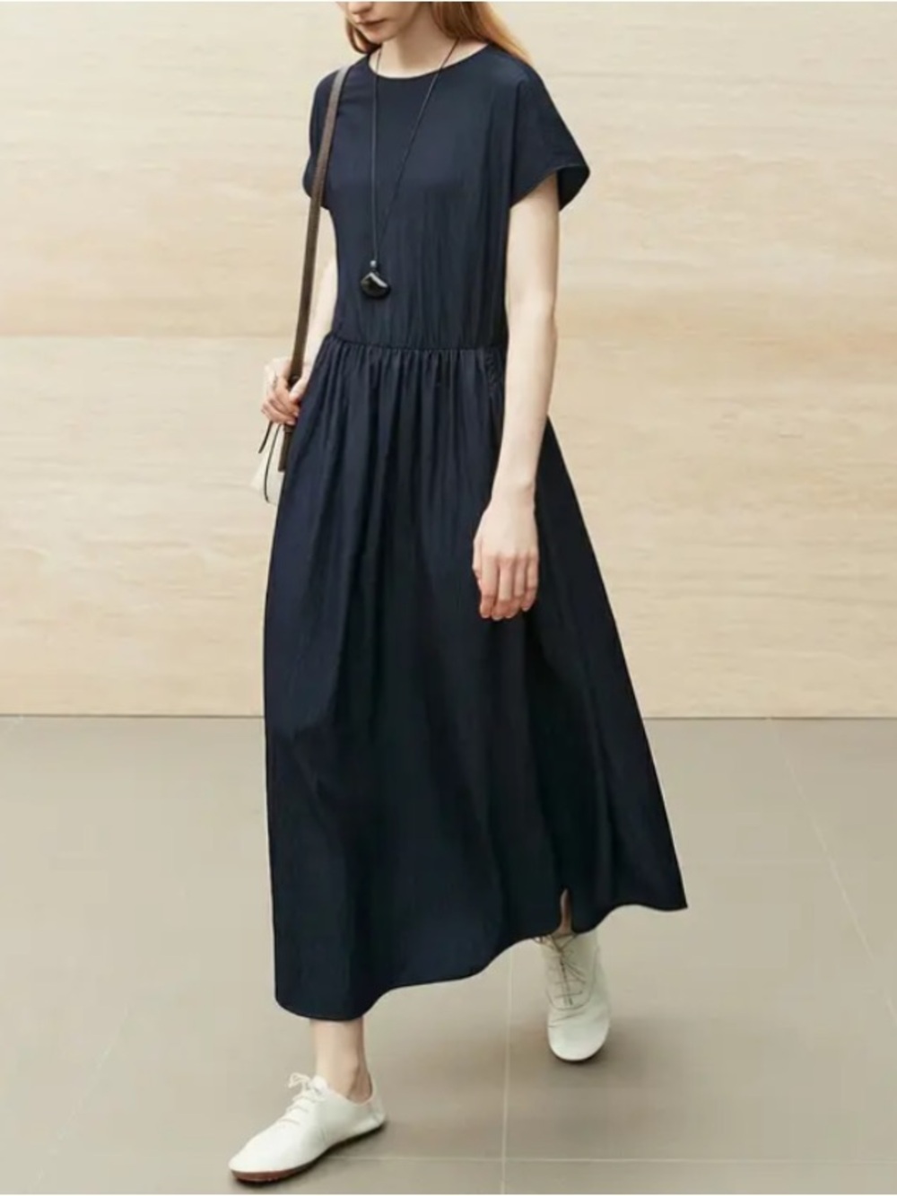 Modest classic denim lyocell dress - NWT, size S